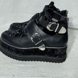 Killstar Women’s Black Oracle Stacked‎ Platform Creepers Gothic Size 6